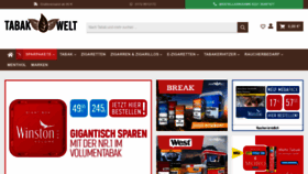 What Tabak-welt.de website looked like in 2022 (1 year ago)
