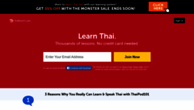 What Thaipod101.com website looked like in 2022 (2 years ago)