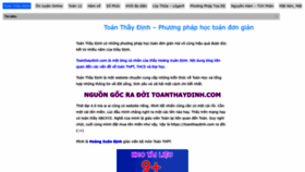 What Toanthaydinh.com website looked like in 2022 (1 year ago)