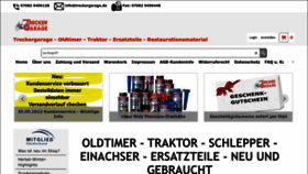 What Treckergarage.de website looked like in 2022 (1 year ago)