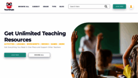 What Teachsimple.com website looked like in 2022 (1 year ago)