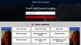 What Tributes.standard.net.au website looked like in 2022 (1 year ago)