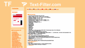 What Text-filter.com website looked like in 2022 (1 year ago)