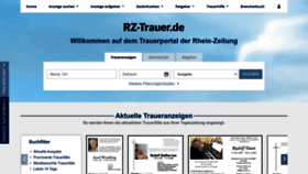 What Trauer.rhein-zeitung.de website looked like in 2022 (1 year ago)