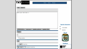 What Txtformat.com website looked like in 2022 (1 year ago)