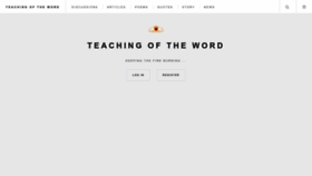 What Teachingoftheword.com website looked like in 2022 (1 year ago)