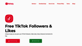 What Tiktoly.com website looked like in 2022 (1 year ago)