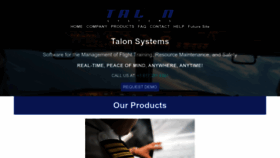 What Talonsystems.com website looked like in 2022 (1 year ago)