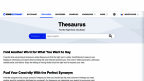 What Thesaurus.yourdictionary.com website looked like in 2022 (1 year ago)