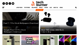 What Techburner.in website looked like in 2022 (1 year ago)