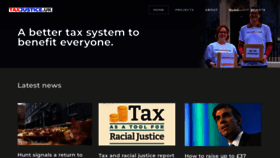 What Taxjustice.uk website looked like in 2022 (1 year ago)