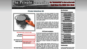 What Theprivatedetective.com website looked like in 2022 (1 year ago)