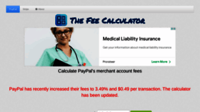 What Thefeecalculator.com website looked like in 2023 (1 year ago)