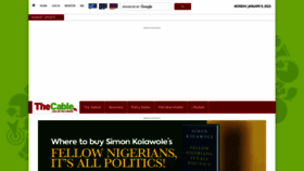 What Thecable.ng website looked like in 2023 (1 year ago)