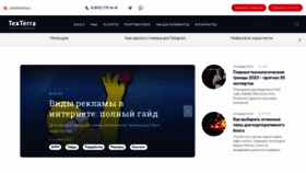 What Texterra.ru website looked like in 2023 (1 year ago)