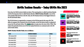 What Teatimeresultsz.com website looked like in 2023 (1 year ago)