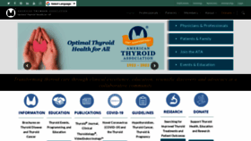 What Thyroid.org website looked like in 2023 (1 year ago)