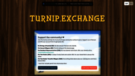 What Turnip.exchange website looked like in 2023 (1 year ago)