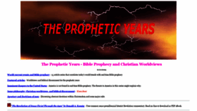 What Thepropheticyears.com website looked like in 2023 (1 year ago)
