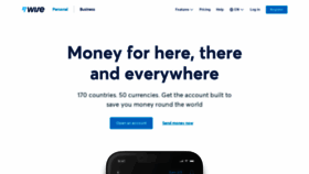 What Transferwise.com website looked like in 2023 (1 year ago)