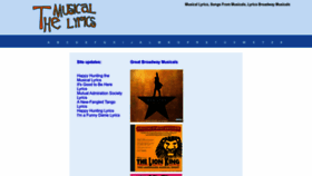 What Themusicallyrics.com website looked like in 2023 (1 year ago)