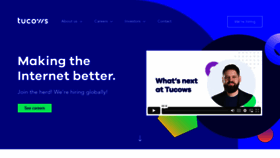 What Tucows.com website looked like in 2023 (1 year ago)
