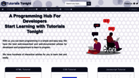 What Tutorialstonight.com website looked like in 2023 (1 year ago)