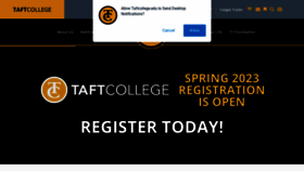 What Taftcollege.edu website looked like in 2023 (1 year ago)