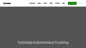 What Tusimple.com website looked like in 2023 (1 year ago)