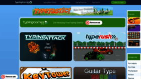 What Typinggames.zone website looked like in 2023 (1 year ago)