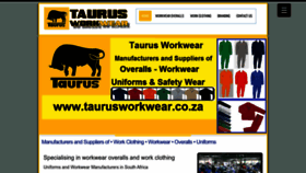 What Taurusworkwear.co.za website looked like in 2023 (1 year ago)