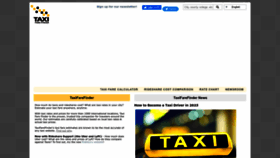 What Taxifarefinder.com website looked like in 2023 (1 year ago)