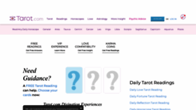 What Tarot.com website looked like in 2023 (1 year ago)