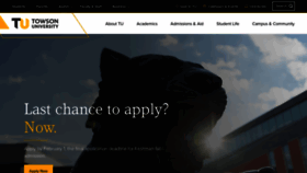 What Towson.edu website looked like in 2023 (2 years ago)