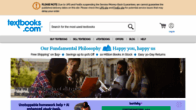 What Textbooks.com website looked like in 2023 (1 year ago)