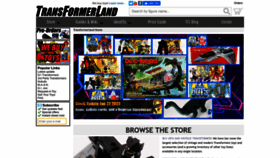 What Transformerland.com website looked like in 2023 (1 year ago)