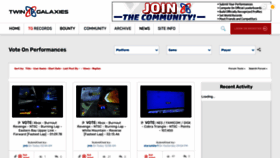 What Twingalaxies.com website looked like in 2023 (1 year ago)
