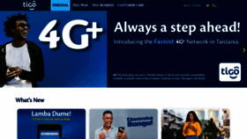 What Tigo.co.tz website looked like in 2023 (1 year ago)