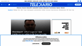 What Telediario.mx website looked like in 2023 (1 year ago)