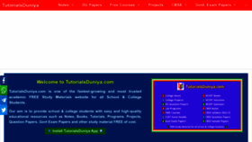 What Tutorialsduniya.com website looked like in 2023 (1 year ago)