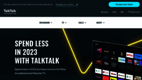 What Talktalk.co.uk website looked like in 2023 (2 years ago)