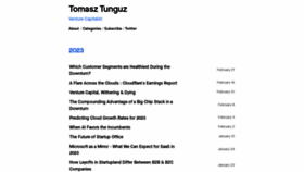 What Tomtunguz.com website looked like in 2023 (1 year ago)