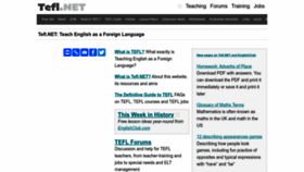 What Tefl.net website looked like in 2023 (1 year ago)