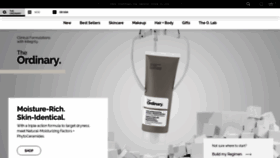 What Theordinary.com website looked like in 2023 (1 year ago)