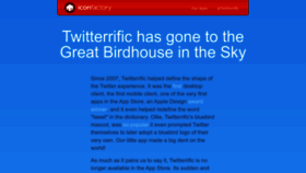 What Twitterrific.com website looked like in 2023 (1 year ago)