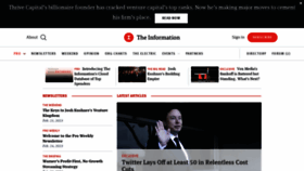 What Theinformation.com website looked like in 2023 (1 year ago)