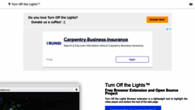 What Turnoffthelights.com website looked like in 2023 (1 year ago)