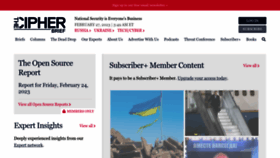 What Thecipherbrief.com website looked like in 2023 (1 year ago)