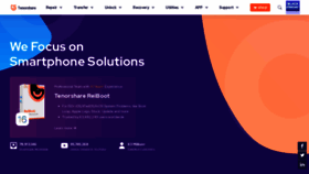 What Tenorshare.com website looked like in 2023 (2 years ago)