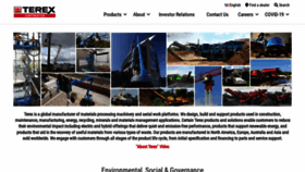 What Terex.com website looked like in 2023 (1 year ago)